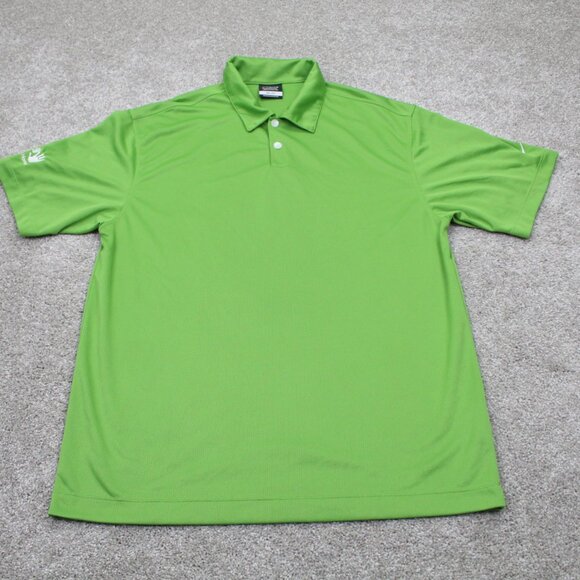 Nike Golf Polo Shirt Men Medium Green Dri-Fit Texture Polyester S/S Pullover - Picture 2 of 13